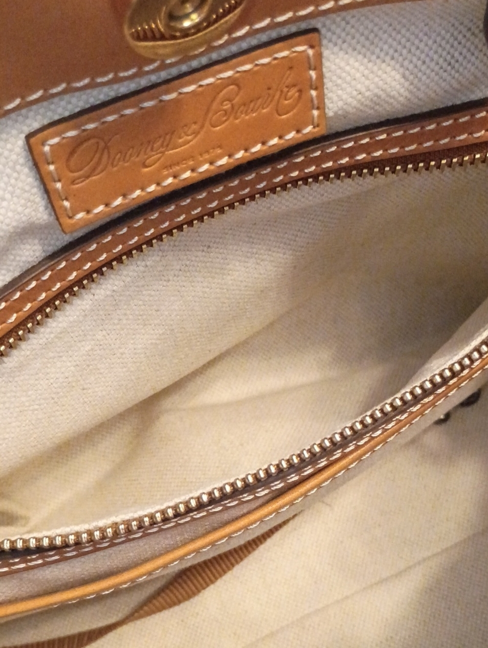 Dooney hydrangea monogram floral Brenna satchel - Picture 14 of 17